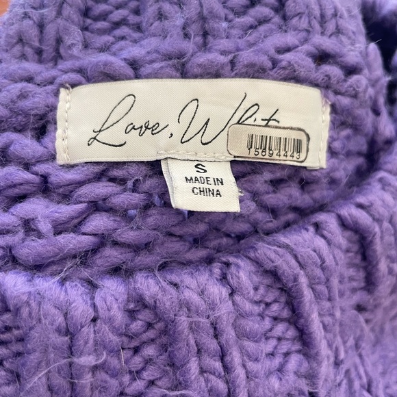 Love, Whit by Whitney Port Purple Chunky Sweater, S - Picture 5 of 13